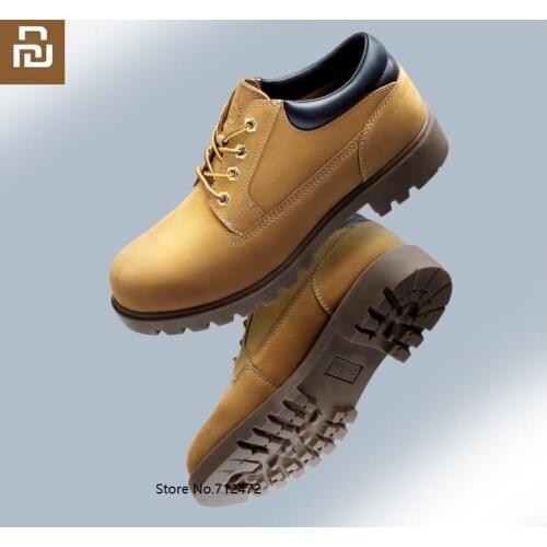 Youpin QIMIAN Men First layer cowhide Military style Tooling shoes Comfortable Non-slip outsole Slow shock Outdoor Leather Shoes