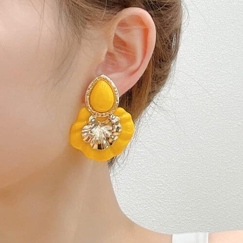 Женские золотые серьги YUQINQIN China At AliExpress