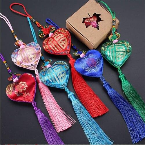 10 Pcs -wholesale -GOOD gift company Wedding & Engagement Birthday Party Christmas heart-shaped Chinese knot sachet gift box