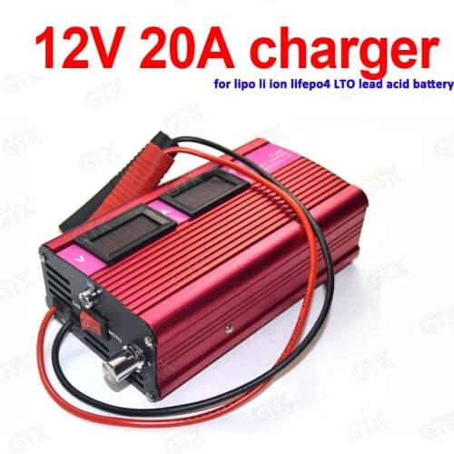 12V 20A charger charger lithium 12.6v 20A 3S li-ion 4S 14.6V 20A lifepo4 battery charger lead acid charger