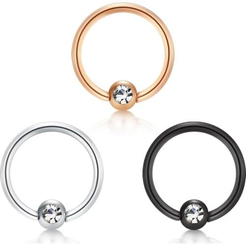 16G 18G Stainless Steel Seamless Segment Rings Nose Hoops Ear Piercing Tragus Nose Rings Ear Cartiliage Tragus Sexy Body Jewelry