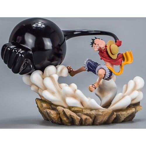 17cm Anime One Piece Monkey D Luffy Third Gear Rubber Gun GK Statue PVC Action Figure Collection Model Toy gift