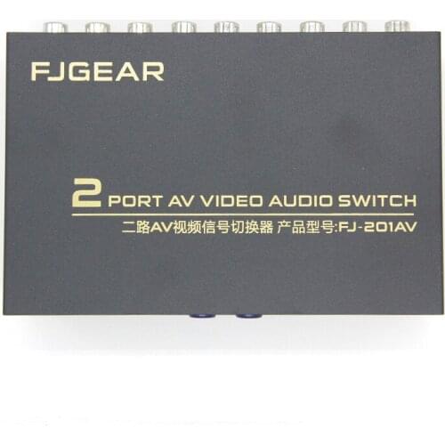 2 ports Composite RCA AV Swithcer audio video selector switch for STB DVD HDTV box