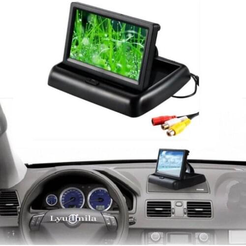 4.3 inch Foldable Car Monitor TFT LCD Display Back up Reverse Parking System for Car Rearview Camera Monitors NTSC PAL