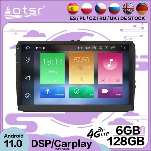 6+128G Carplay Android 11 For Volkswagen Magotan Car Multimedia GPS Screen Video Player Radio Receiver Audio Stereo Head Unit