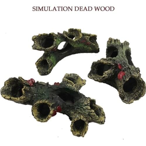 Fish Tank Landscaping Aquarium Resin Sinking Wood Decorative Ornaments Fish Insects Avoid Hole Box Holes Simulation Dead Wood