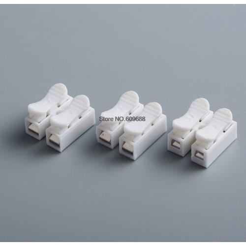 2P G7 Spring Wire Quick Connector Splice With No Welding No Screws Cable Clamp Terminal 2 Way Easy Fit Led Strip terminal block