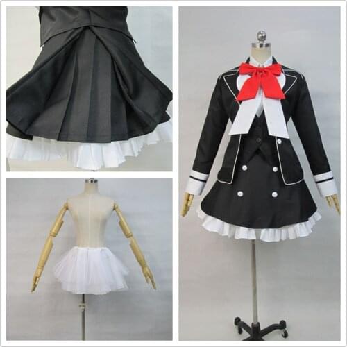 Anime DIABOLIK LOVERS Komori Yui Cosplay Costumes Black Uniform Skirt Full Set Adult Unisex Party Role Play Clothing Custom-Make
