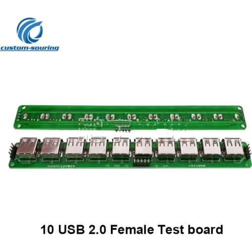 Free shipping 10 USB 2.0 Female Test board USB Universal board With connetor