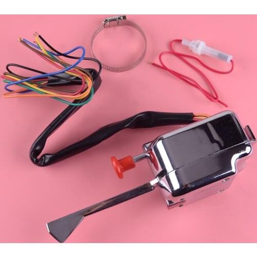 DWCX Universal 12V Chrome Car Hot Rod Street Turn Signal Switch with Flasher HL-101 Fit for Ford Buick GM
