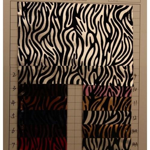 Flocking small zebra leather high quality zebra grian synthetic leather artificial leather fabric material wholesale