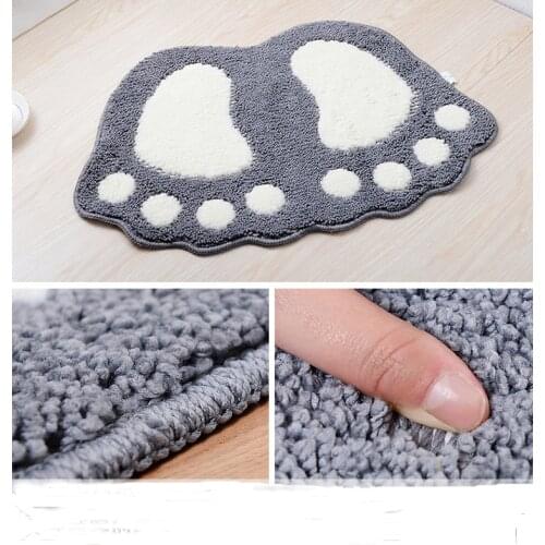 Foot Print Bath Mats,Non-slip Bathroom Carpet,Mat Toilet Tapete Para Banheiro,Bathroom Rug Bath Pad Carpets,Microfiber Mini Mats