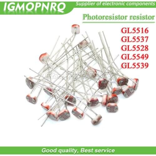 50pcs photoresistor resistor 5516 5537 5528 5549 5539 light dependent resistor photosensitive resistance IGMOPNRQ