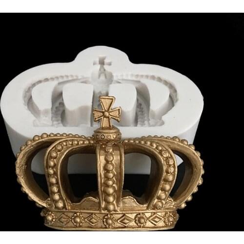 Minsunbak 3D Crown shape fondant mold DIY cake decoration silicone mold Aromatherapy plaster
