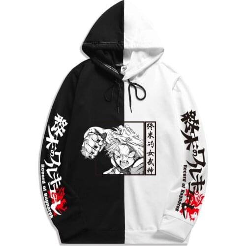 Mens Japan Anime Record Of Ragnarok Hoodie Summer Hoodie Print Double Color Hoodies Pullover Sweatshirt Harajuku Thin Clothing