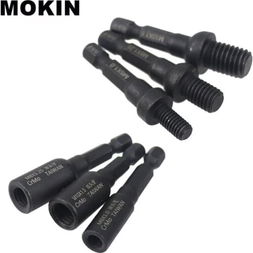 Socket Adapter 1/4" Hex Shank Socket Set For Metal Screws Self-Tapping Chuck 6/8/10mm Embedded Lock Nuts Woodworking Tools
