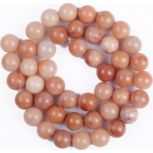 Natural Stone Beads Is not Transparent Pink Tanglin Round Smoothloose Beads for Jewelry Making DIY Handmade 4/6/8/10/12mm