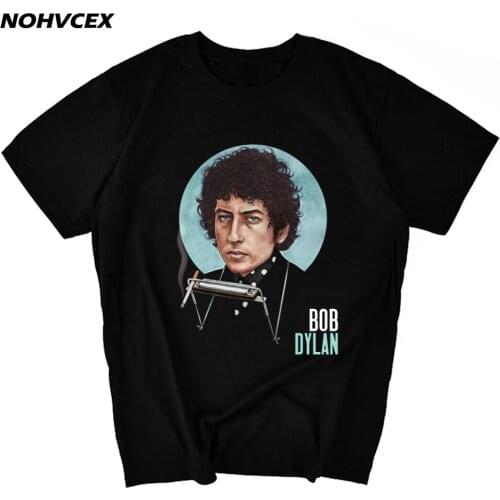 Latest Style Bob Dylan T Shirts Cotton Rock Rap Short Sleeve Hip Hop