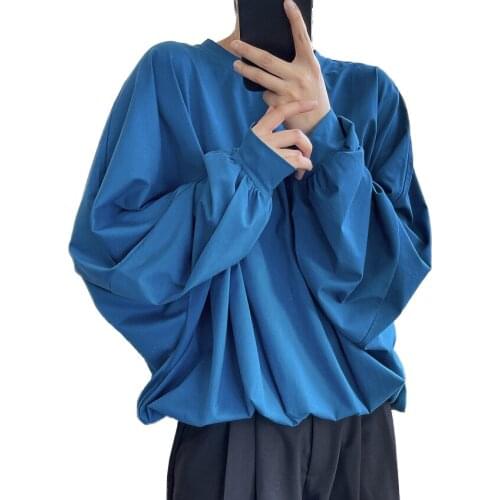 New 2021 Autumn Trend T-Shirts Oversized Solid Bottoming Long Sleeve Wild Korean Minimalist Style Tops