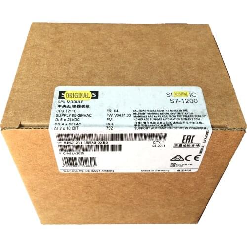 Original New Box S7-1200 CPU 1211C 6ES7211-1AE40-0XB0 6ES7211-1BE40-0XB0 6ES7211-1HE40-0XB0