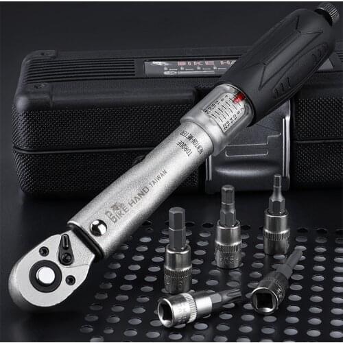 BIKEHAND Professional Taiwan YC-617-2S Bicycle Bike Torque Wrench Allen Key Tool Socket Spanner Set Kit Cycling Repair Tool Kits