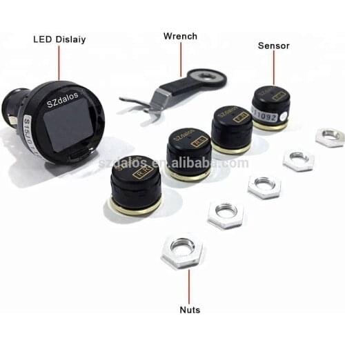 DIY easy installation digital pressure gauge tpms sensor car type temperature tire pressure