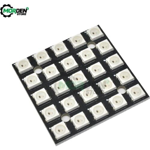 WS2812 5x5 Bit 5050 Digital Flexible LED Programmed Panel Screen Individually Addressable Full Color LED Development Board
