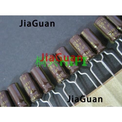 20PCS Japan NIPPON AVF 50v1uf 5x11MM NCC 1uf 50v Audio Amplifier electrolytic capacitor CHEMI-CON AVF 1uF/50V Gold