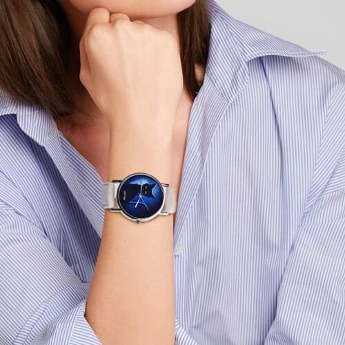 Womens Mysterious Black Cat Faux Leather Analog Quartz Woeman Watch High Quality Dress Hot Fashion bayan saati horloge dames *L