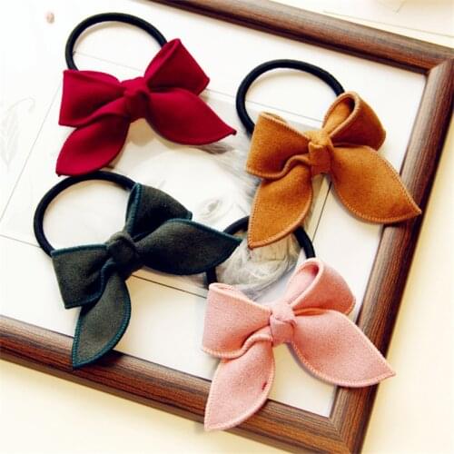 Women Rubber Bands Girls Cute Bows Scrunchy Children Hair Bands Gum Hair Tie Scrunchies Ponytail Holder Hair Accessories