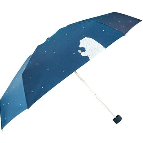 Sun umbrella womens sunscreen ultra light 5 fold umbrella mini sun umbrella rainproof sunscreen dual-use sunscreen UV umbrella