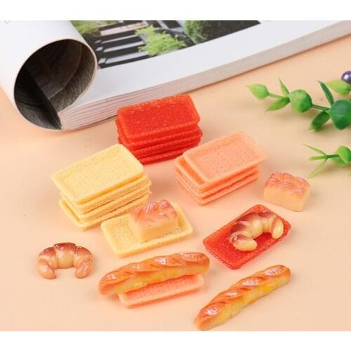 1pc 1/12 Dollhouse Mini Cake Bread Dish Miniature Kitchen Fruit Dish Dollhouse Accessories For Children Kid Kitchen Toy