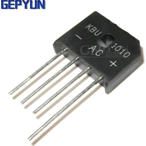 10PCS KBU1010 KBU-1010 10A 1000V diode bridge rect Gepyun