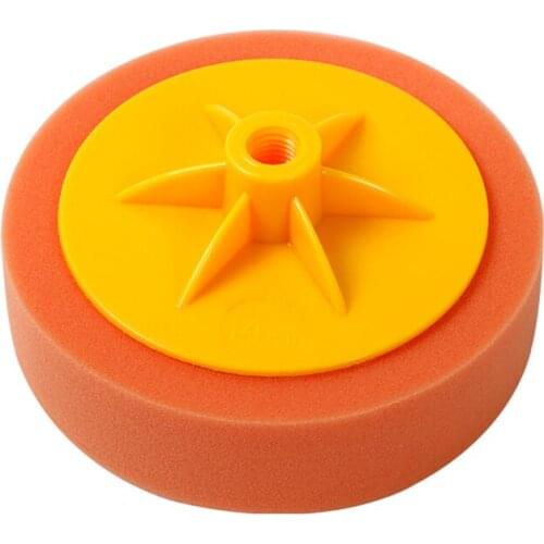 2Pieces 6" Car Polishing Disc Set Self-Adhesive Buffing Waxing Sponge Wool Wheel Polishing Pad For Car Polisher Drill Adapter