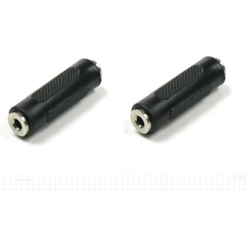 2pcs 3.5mm Female to 3.5 mm Female F/F Audio Adapter Coupler