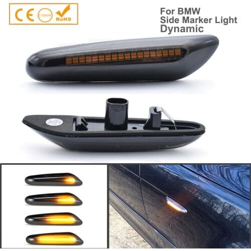 2x Led Dynamic Side Marker Turn Signal Lights Sequential Blinker Lamp For BMW E90 E91 E92 E93 E60 E61 E81 E82 E88 E46 X1 E84 X3