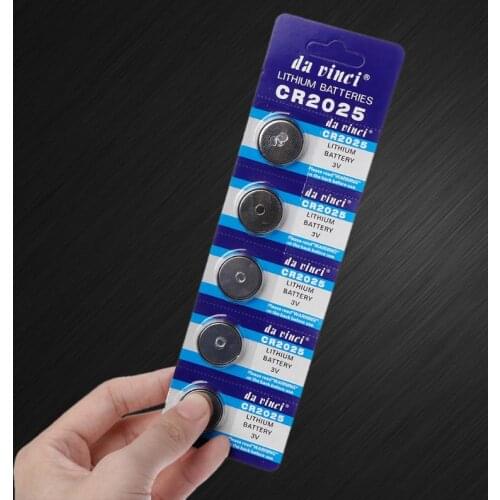5PCS 5PCS Lithium Battery CR2025 3V Cell Coin Batteries DL2025 BR2025 KCR2025 CR 2025 Car Key Button Watch Computer Electronic