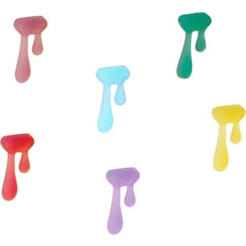 6 pcs Wine Glass Marker Cute Creative Silicone Water Drop Shape Reusable Cup Identifier] Drinks Sign for Party Dinners