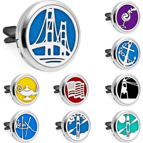 Bridge Pot Dancer Essential Oil Perfume Car Diffuser 30mm Magnetic Open Locket 10pcs Pads Free