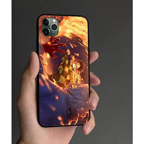 Tanjiro Kamado vs Rui Phone case cover shell For iPhone 6s 7 8 Plus X XR XS 11 Pro Max Samsung S Note 8 9 10 20 Plus ultra