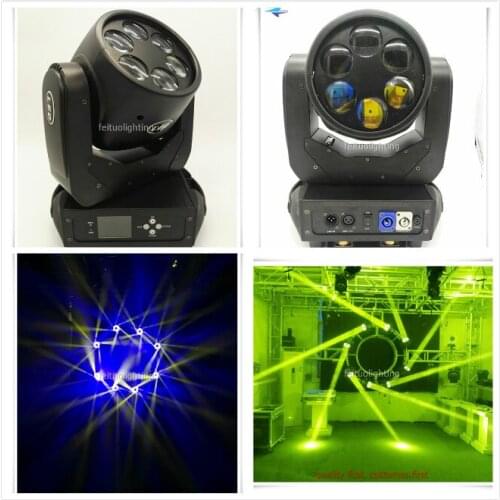 H-2/lot Wedding show lyre big bee eye 6x25w Zoom LED Beam Moving Head Light dmx spider stage effect