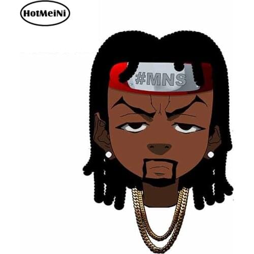 HotMeiNi 13cm x 9.1cm For Facia Hair Face Mouth Smile Hiphop Car Stickers Suitable For Any Flat And Smooth Clean Surface Decal