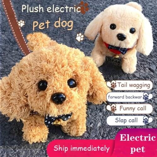Intelligent simulation electric pet multi-function can wagging/barking/walking interesting interactive robot dog plush toy gift