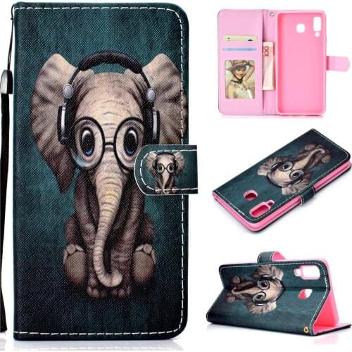 Cute 3d emboss cartoon patterned phone case For Samsung Galaxy A9 A8 Star Case Wallet KickStand Card Photo Handmade Phone Bags