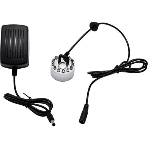 Fashion Ultrasonic Mist Maker Fogger Water Fountain Pond Atomizer Air Humidifier 12 LED With Adapter HC010-S1-16