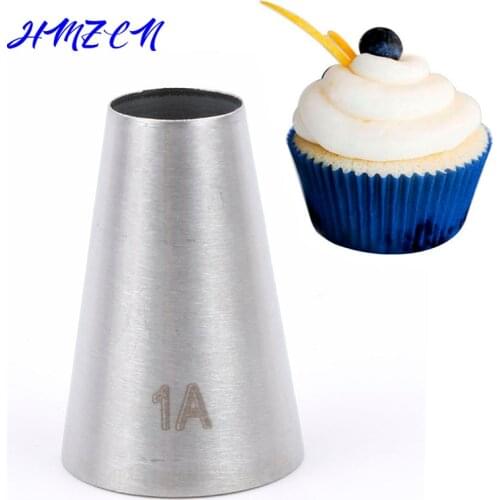 1PCS Large Round Stainless Steel Cake Cream Decoration Tips Icing Piping Cake Nozzles for Christmas Wedding Baking Nozzles