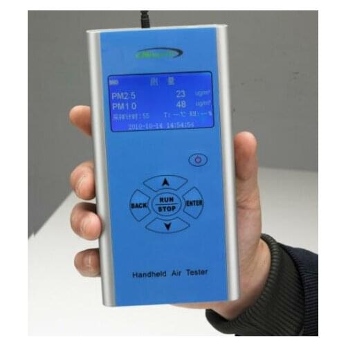 New Handheld Portable Particle Counter PM2.5 PM10 Unit Microgram/Cubic Meter Top Quality tec