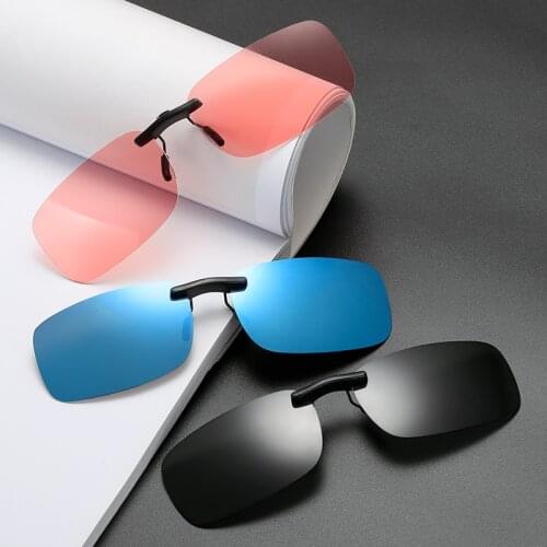 1PCS Detachable Lens Driving Metal Polarized Clip on UV400 Sunglasses Car Driver Goggles Night Glasses