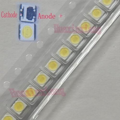 500PCS/Lot Original LG Innotek SMD LED 3528 2835 3V 100LM 1W Cold white For TV/LCD Application Backlight