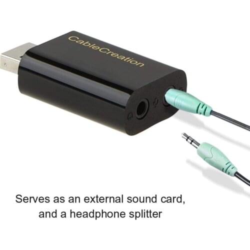 USB to Audio Adapter,Lovers External USB to 2 x 3.5mm Stereo Jack Audio Splitter for Windows,Mac,Linux Extra, Plug and Play